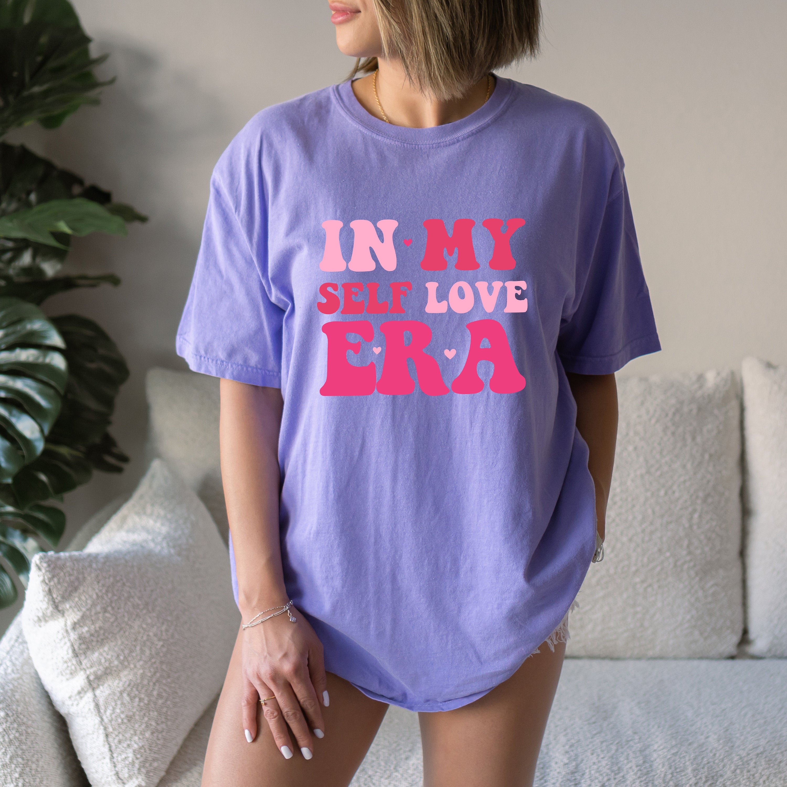 Retro Valentines Day Comfort Colors Shirt, In My Self Love Era, Vintage Galentines Day T Shirt, Love Shirt, VDay Shirt, Proud Single Shirt