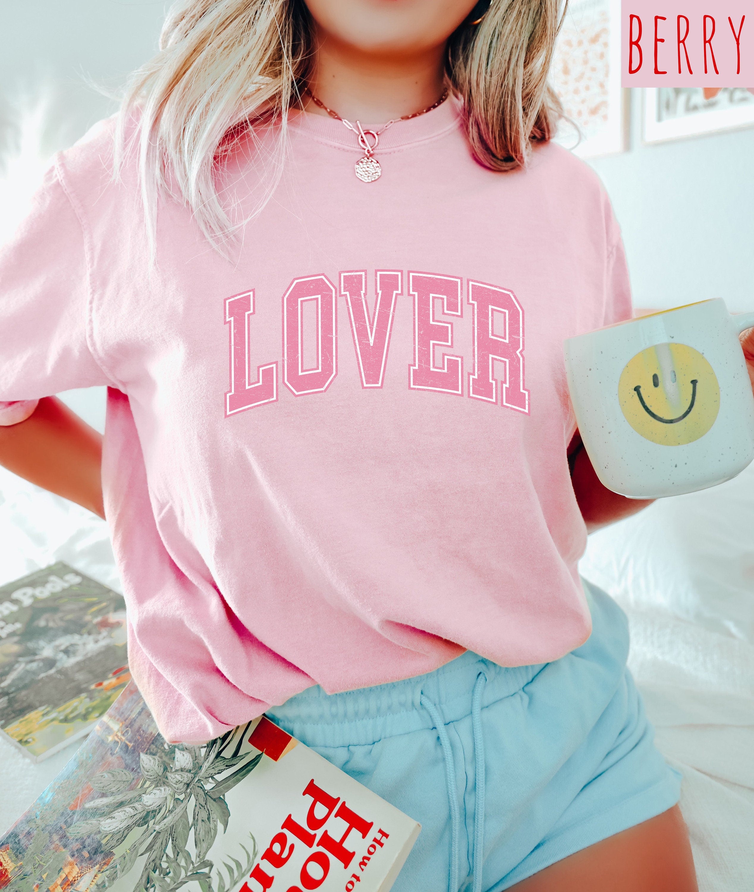 Retro Valentines Day Comfort Colors Shirt, Lover Varsity Crew, Vintage Galentines Day T Shirt, Love Shirt, Heart Shirt, Holiday Graphic T