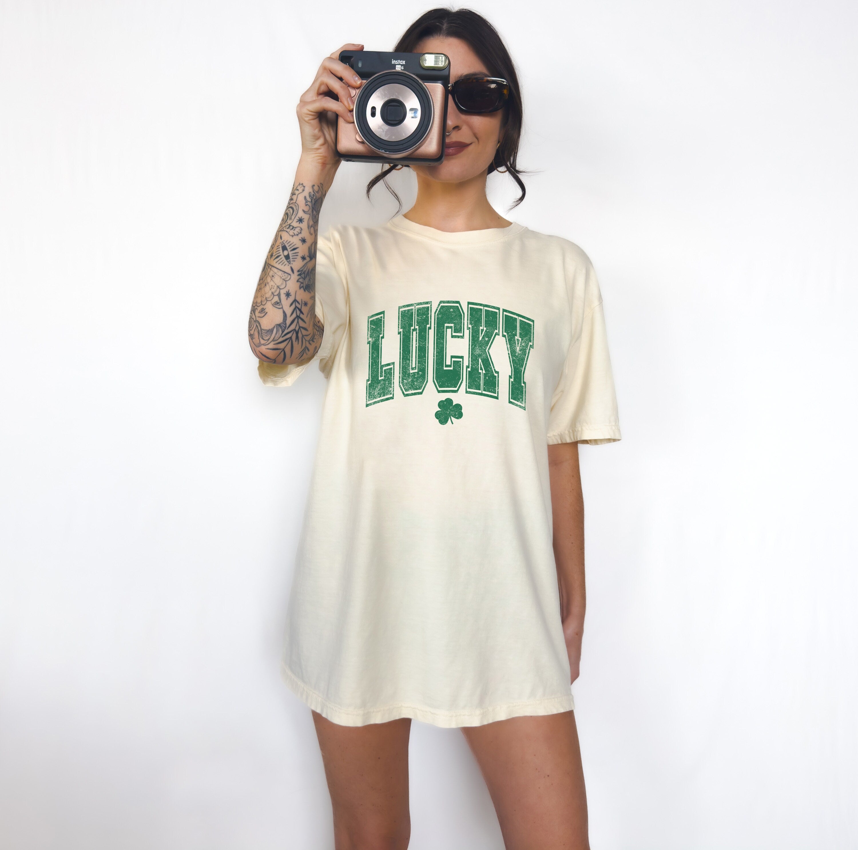 Retro St Patty's Day Comfort Colors Shirt, Vintage St Patricks Day Shirt, St Paddy's Day Drinking Shirt, Grunge Lucky Varsity Shirt,