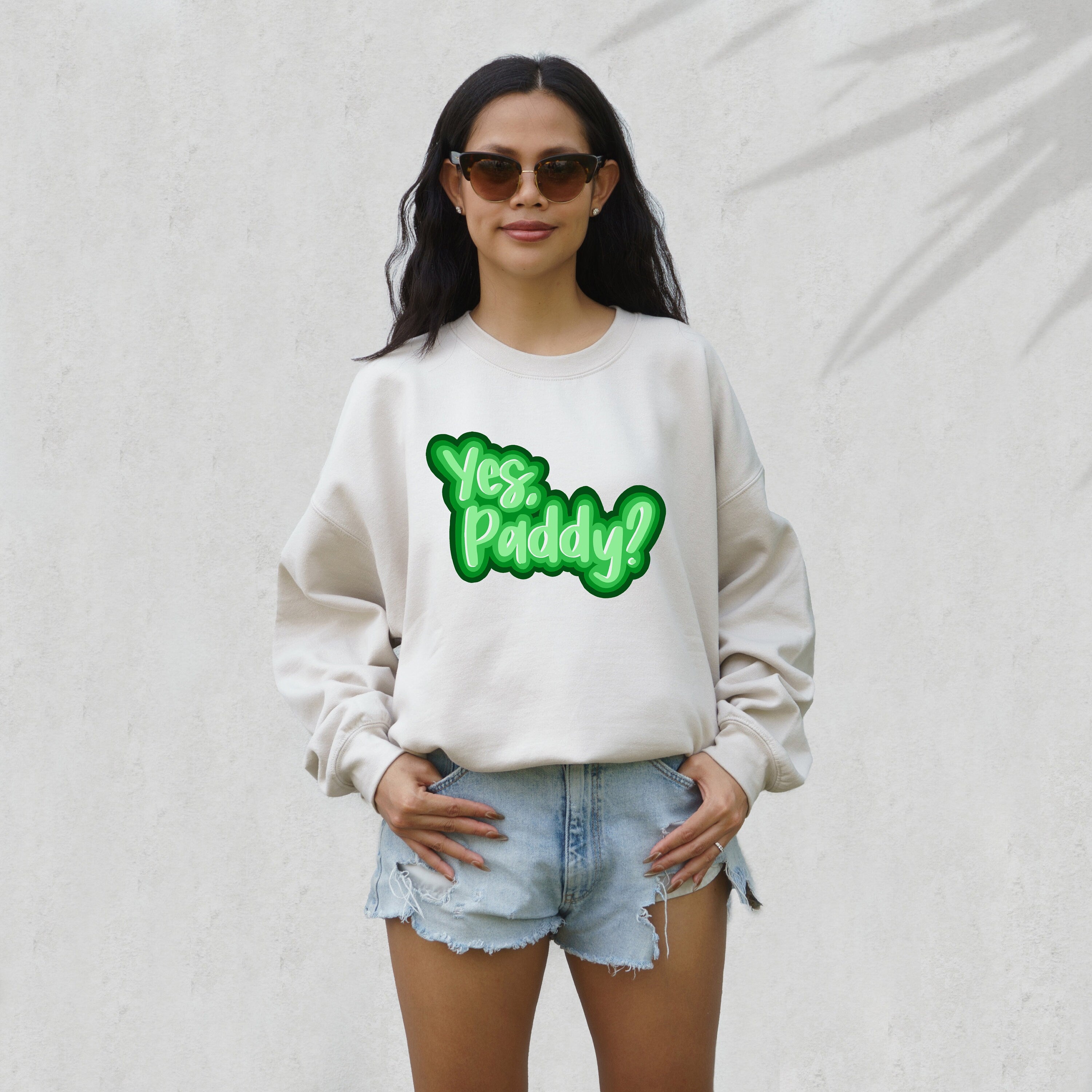 Retro Yes Paddy Sweatshirt, Vintage Lucky Clover Crew Neck, St Patricks Day Sweatshirt, St. Pattys Day Sweatshirt, Funny St. Paddy's Sweater