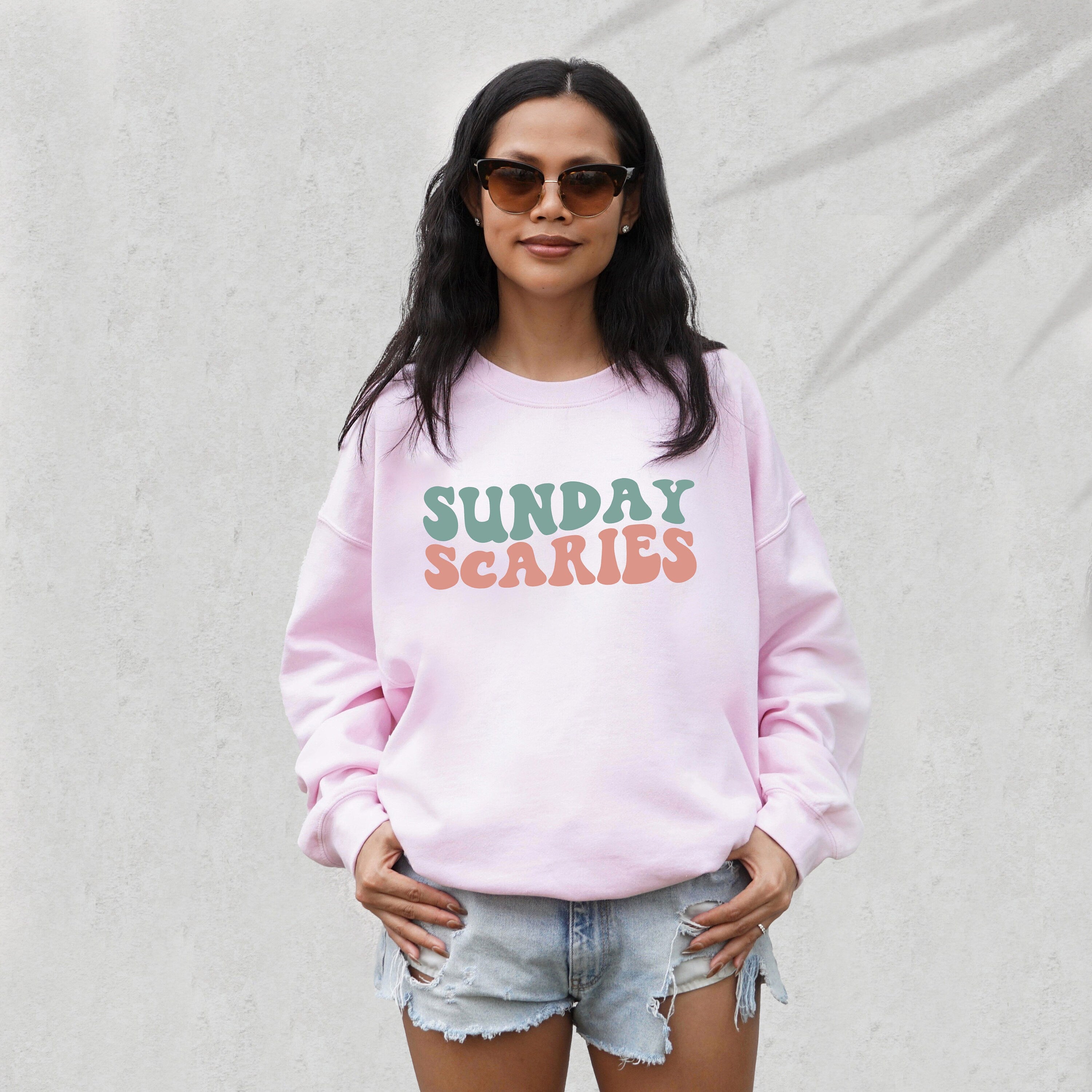 Crewneck Sweater Retro Christmas Comfort Colors shirt,Day Drinkin Shirt, Sunday Scaries, Hungover Oversized Shirt, Anxiety, Sunday Scaries