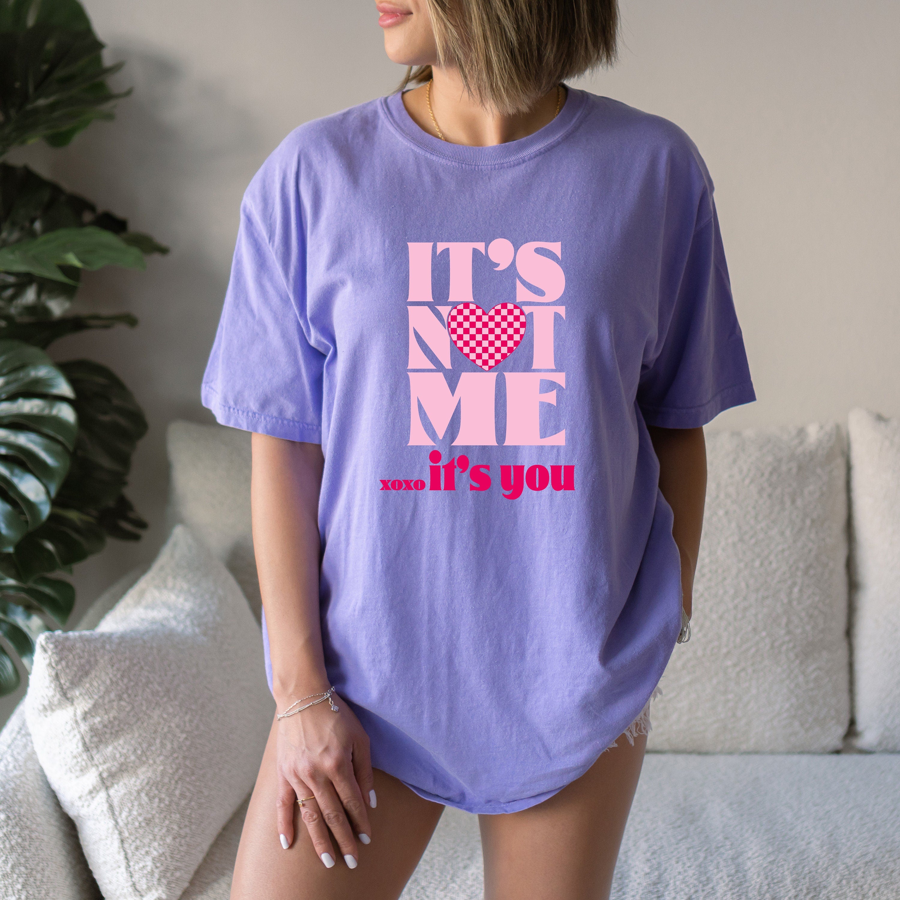 Retro Valentines Day Comfort Colors Shirt, It's not Me It's You, Vintage Galentines Day T Shirt, Love Shirt, VDay Shirt, Proud Single Shirt