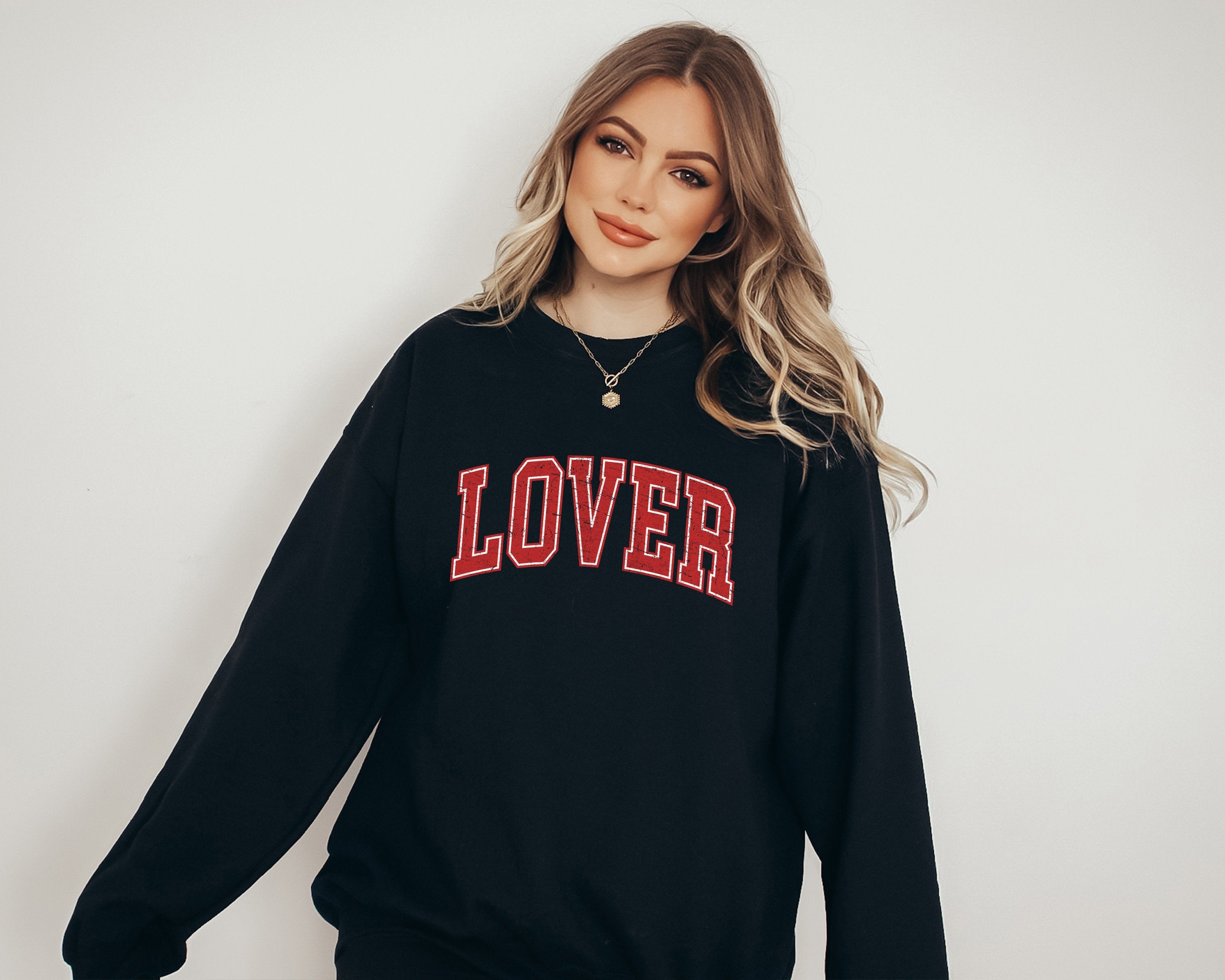 Retro Valentines Sweatshirt, Lover Sweater, Valentines Day, Love Pullover, Womens Valentines Crewneck, Galentines Day T, Varsity Sweatshirt