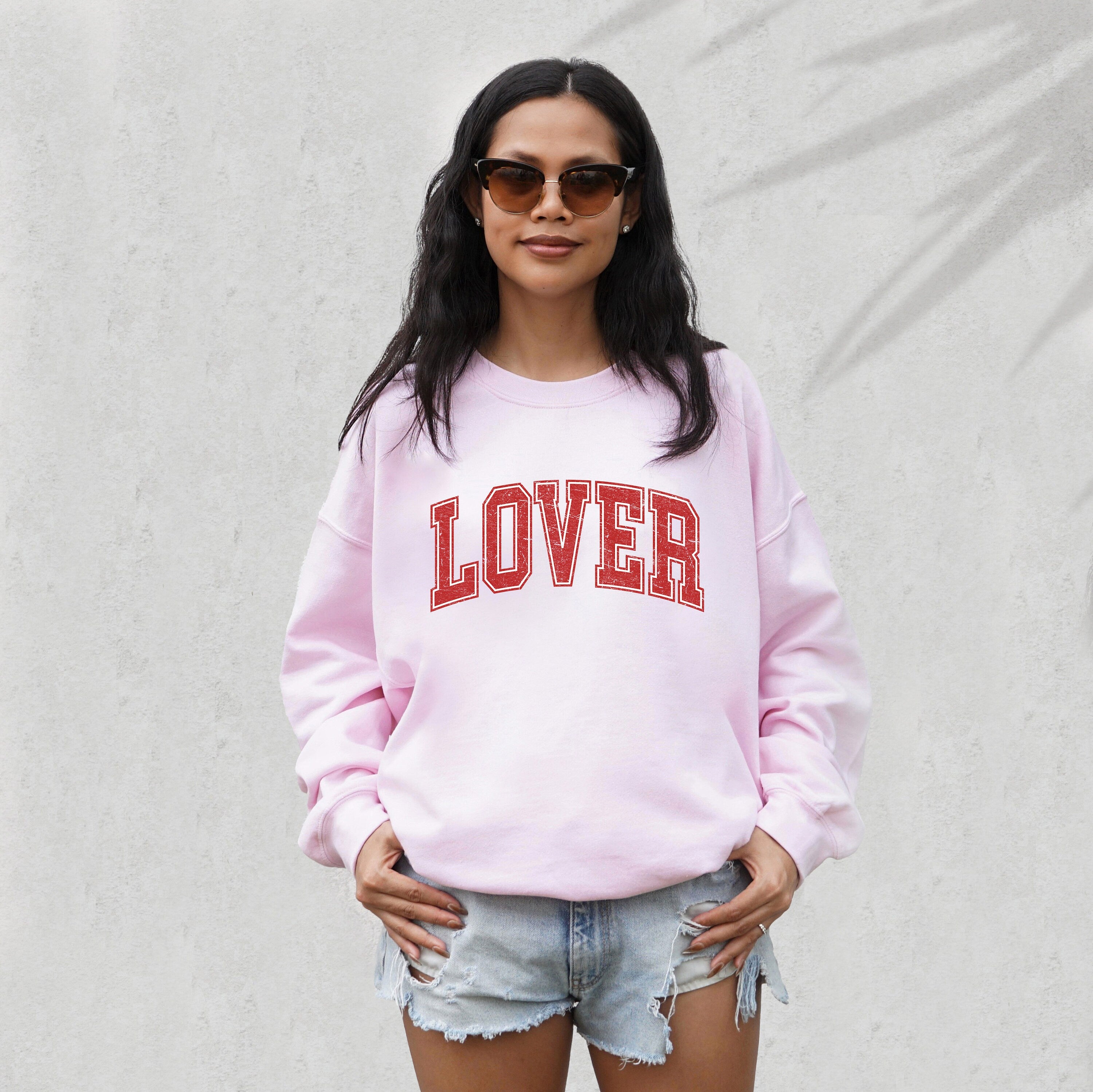 Retro Valentines Sweatshirt, Lover Sweater, Valentines Day, Love Pullover, Womens Valentines Crewneck, Galentines Day T, Varsity Sweatshirt