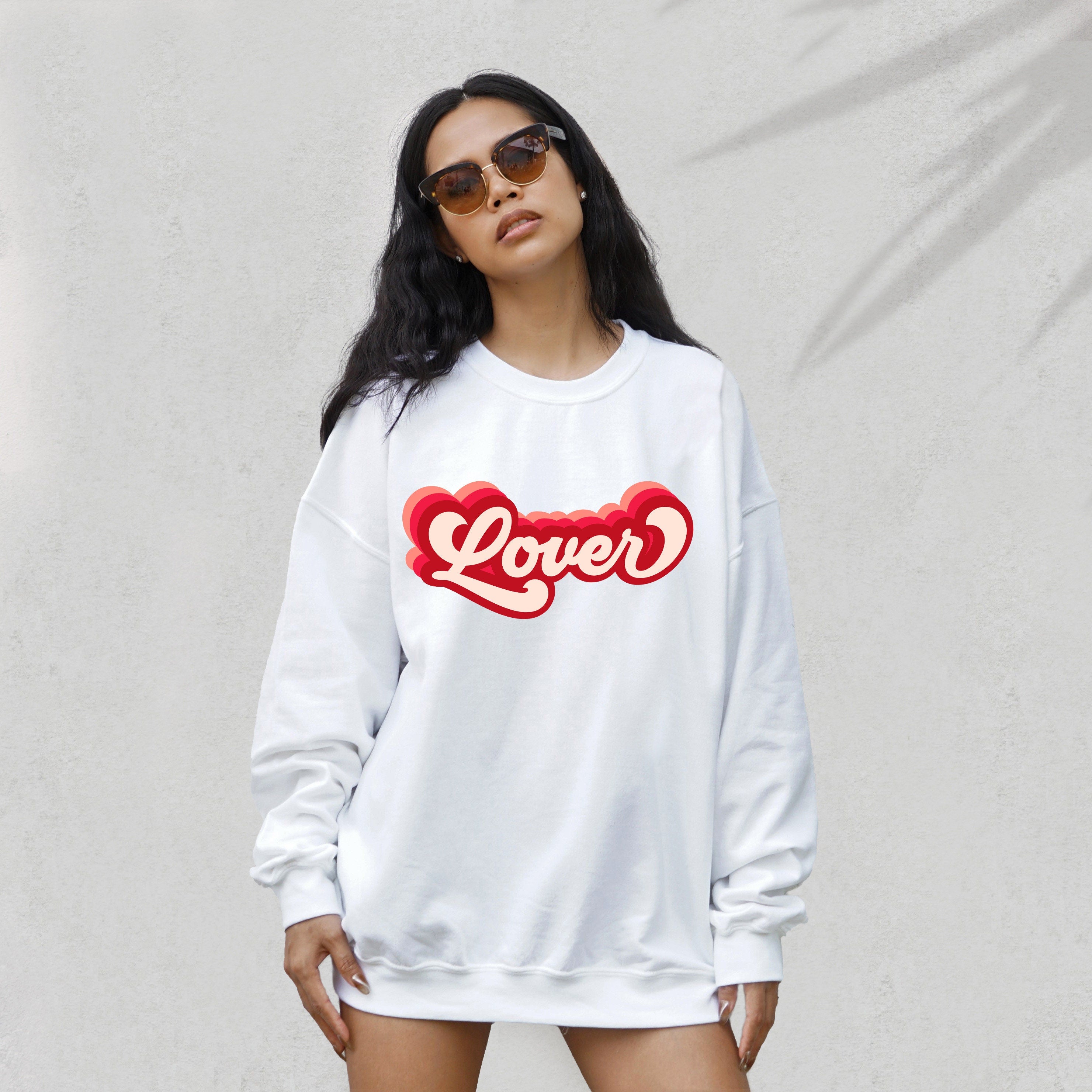 Retro Valentines Sweatshirt, Lover Sweater, Retro Valentines Day Shirt, Love Pullover, Womens Valentines Crewneck, Galentines Day T,