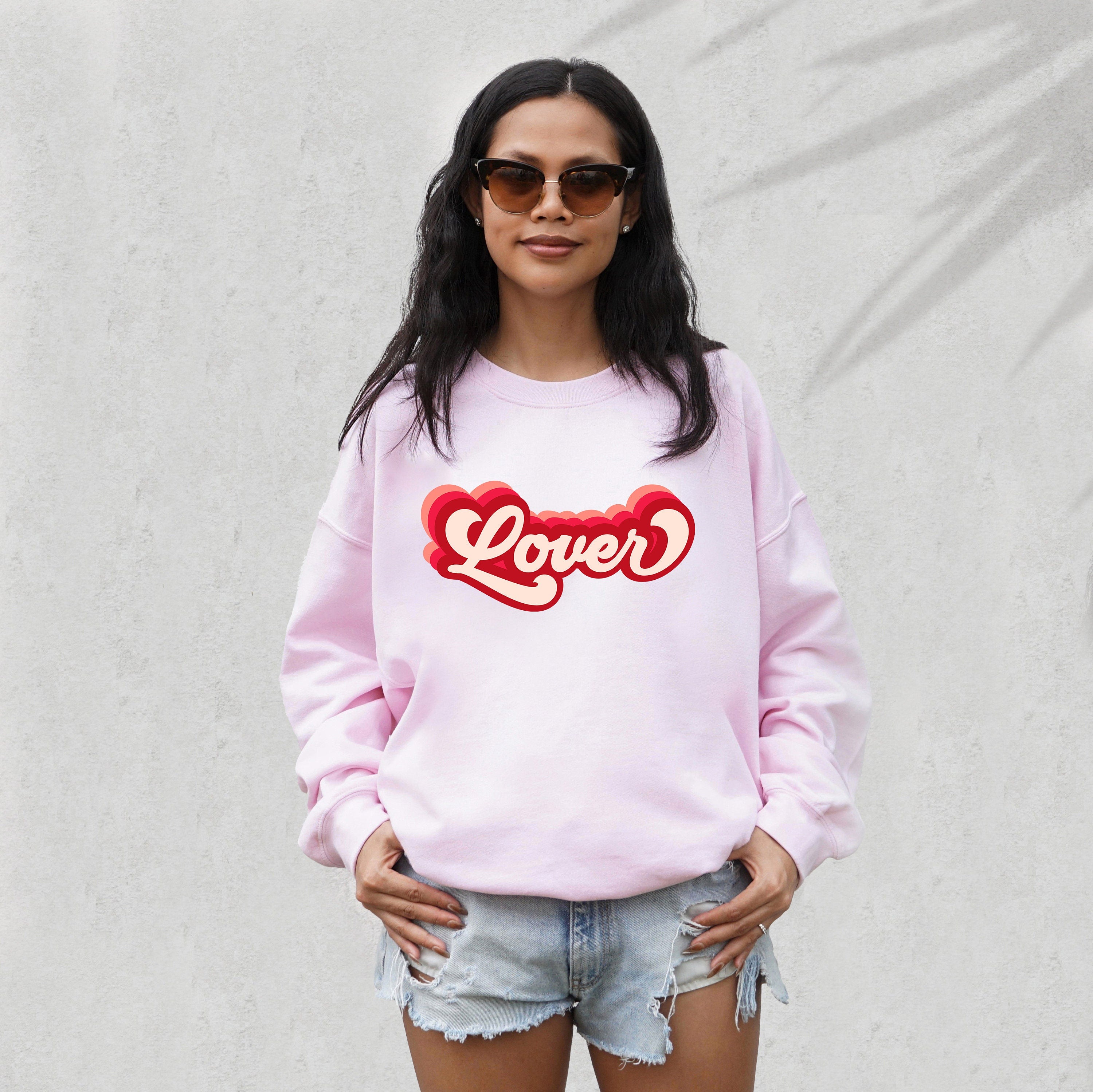 Retro Valentines Sweatshirt, Lover Sweater, Retro Valentines Day Shirt, Love Pullover, Womens Valentines Crewneck, Galentines Day T,