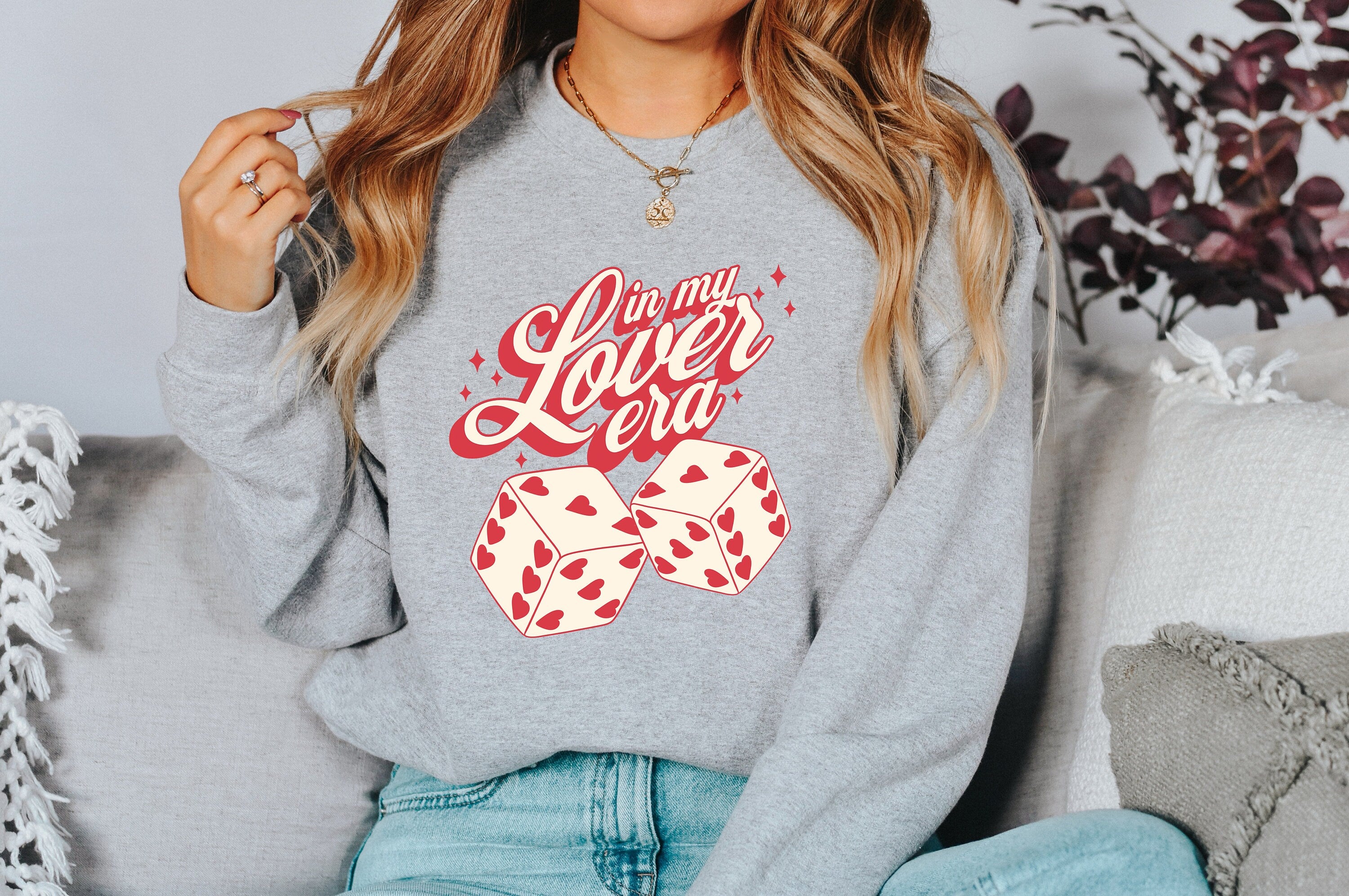 Retro Valentines Sweatshirt, Lover Sweater, Valentines Day, Love Pullover, Womens Valentines Crewneck, Galentines Day T, In My Lover Era T