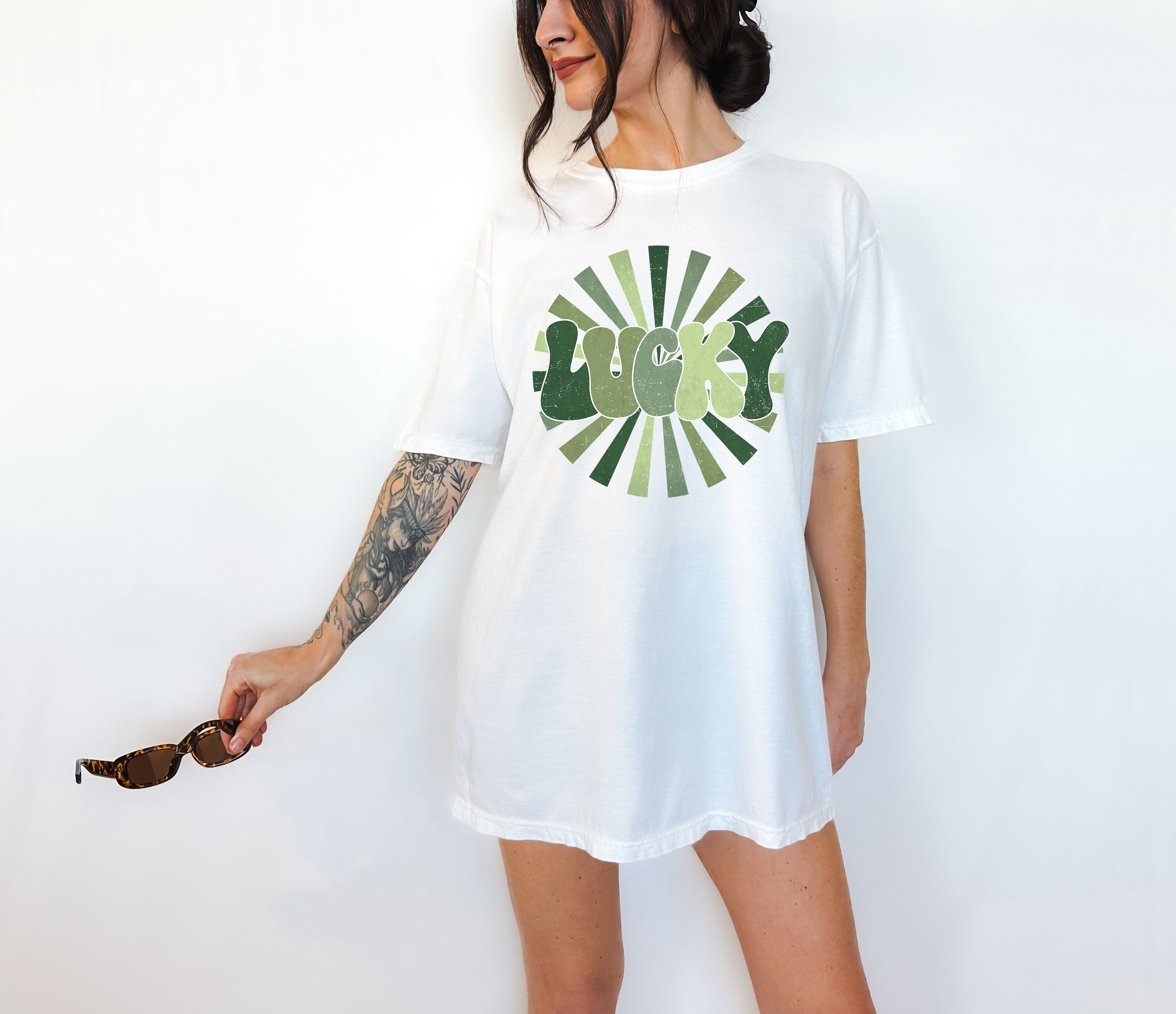 Retro St Patty's Day Comfort Colors Shirt, Retro Lucky Shirt, Vintage St Patrick's Day Shirt, St. Paddy's Day Shirt, Lucky Vibes T