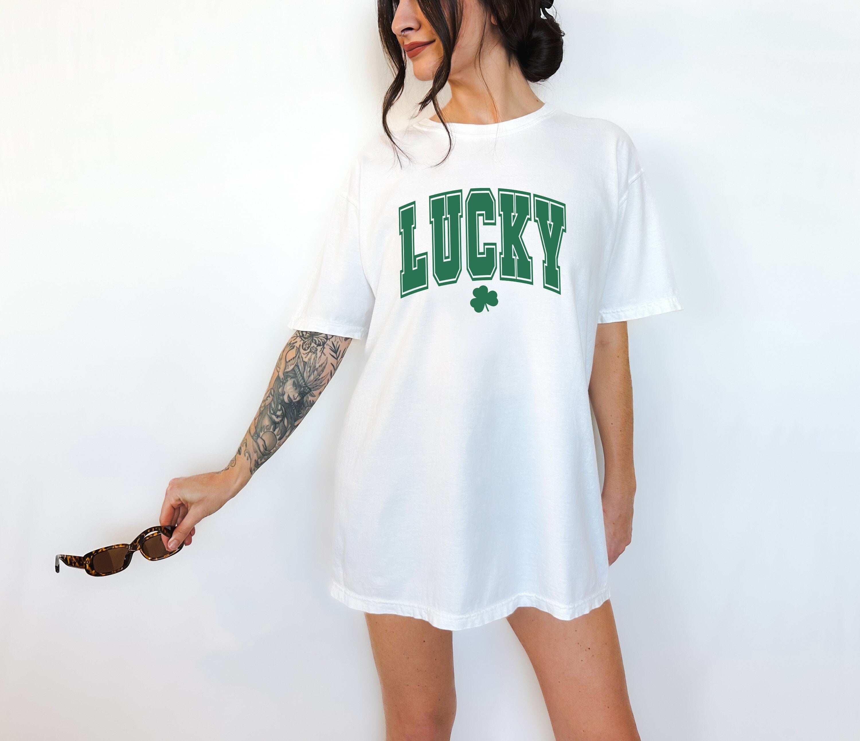 Retro St Patty's Day Comfort Colors Shirt, Vintage St Patricks Day Shirt, St Paddy's Day Drinking Shirt, Retro Lucky Varsity Shirt, Shamrock