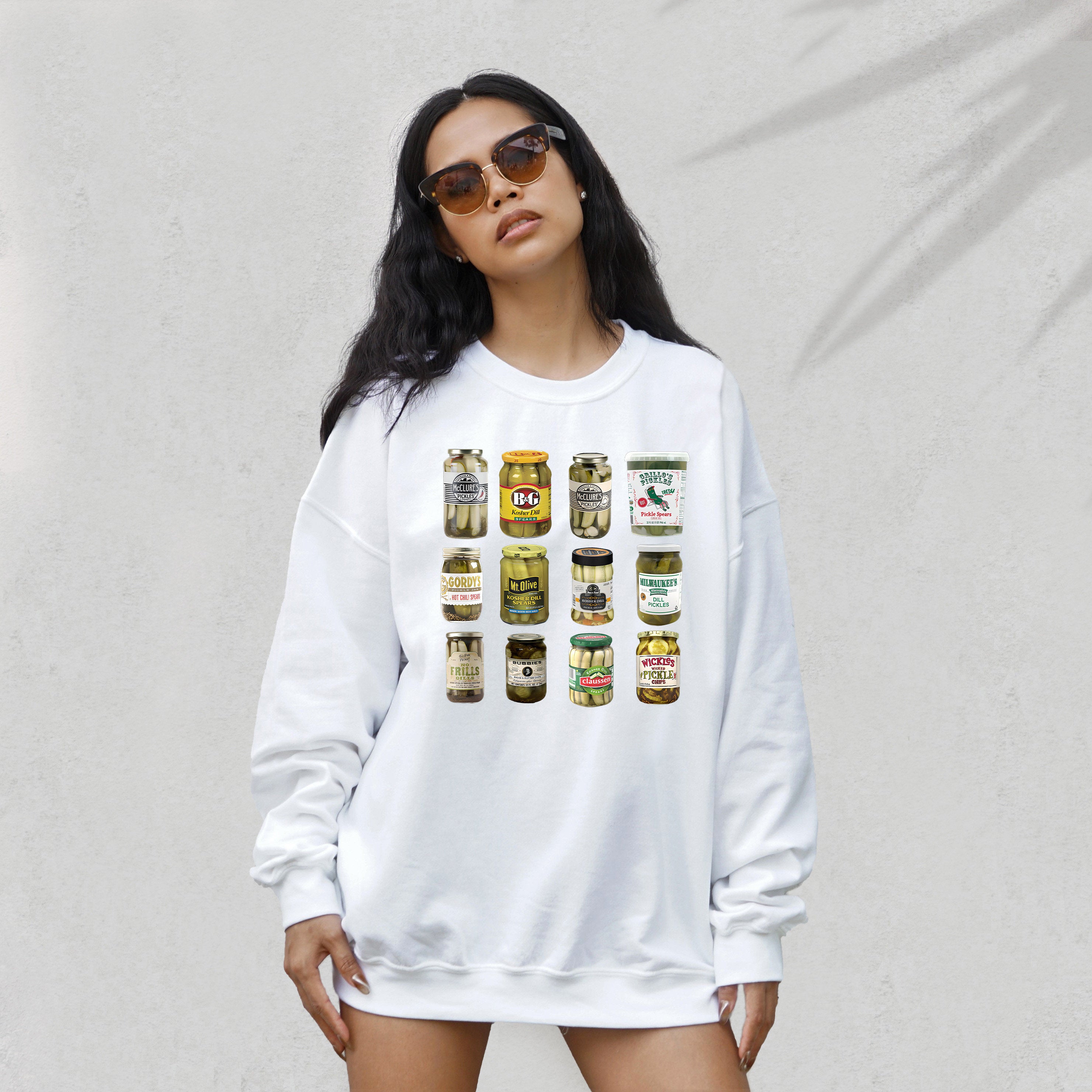 Pickle Lovers Crew Neck Sweatshirt, Pickle sweater, Pickle Jar Shirt, Pickle Pullover,