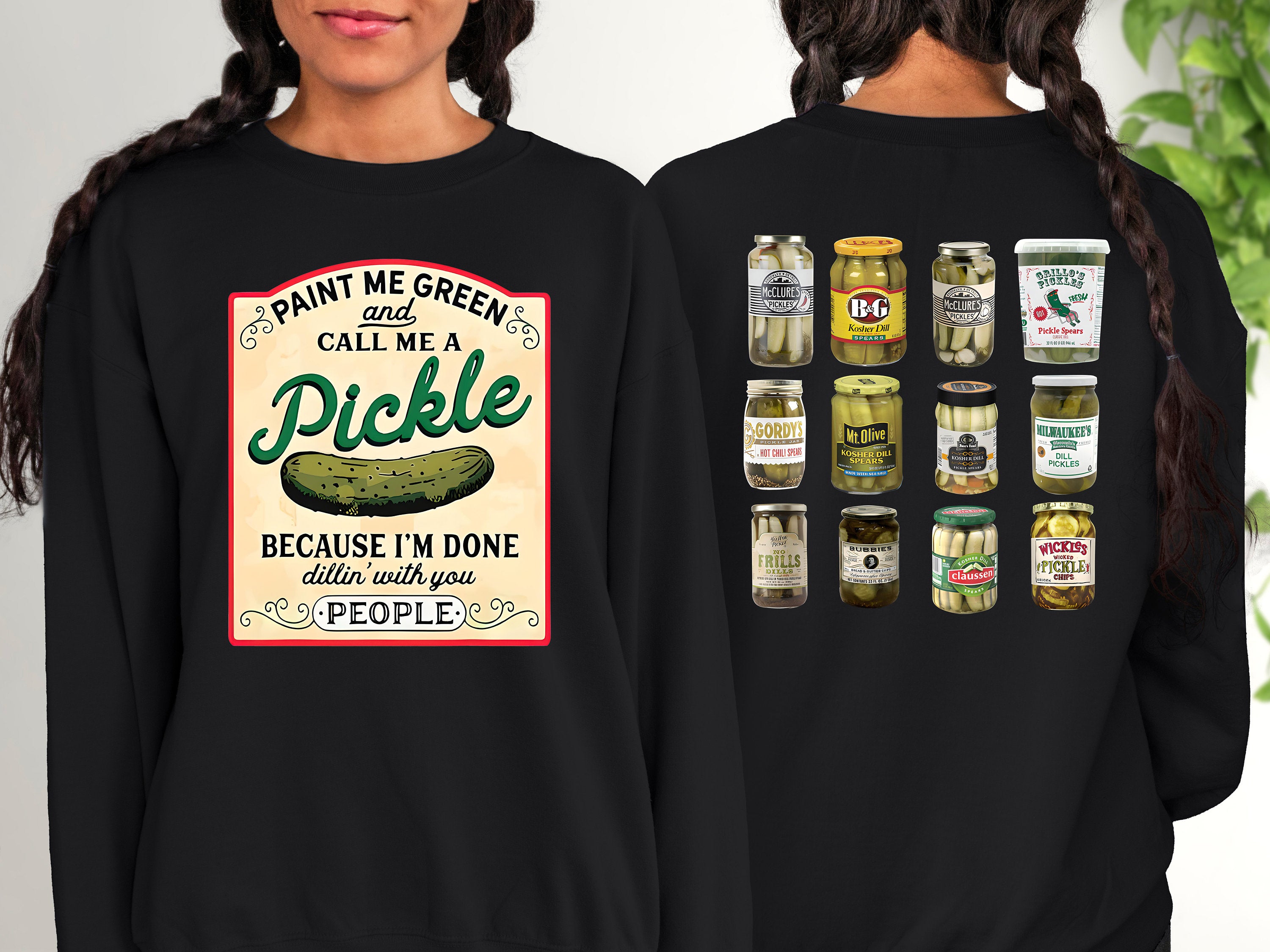 Pickle Sweatshirt, Pickle Lovers Crew Neck, Funny Sweatshirt, Pickle Pullover,