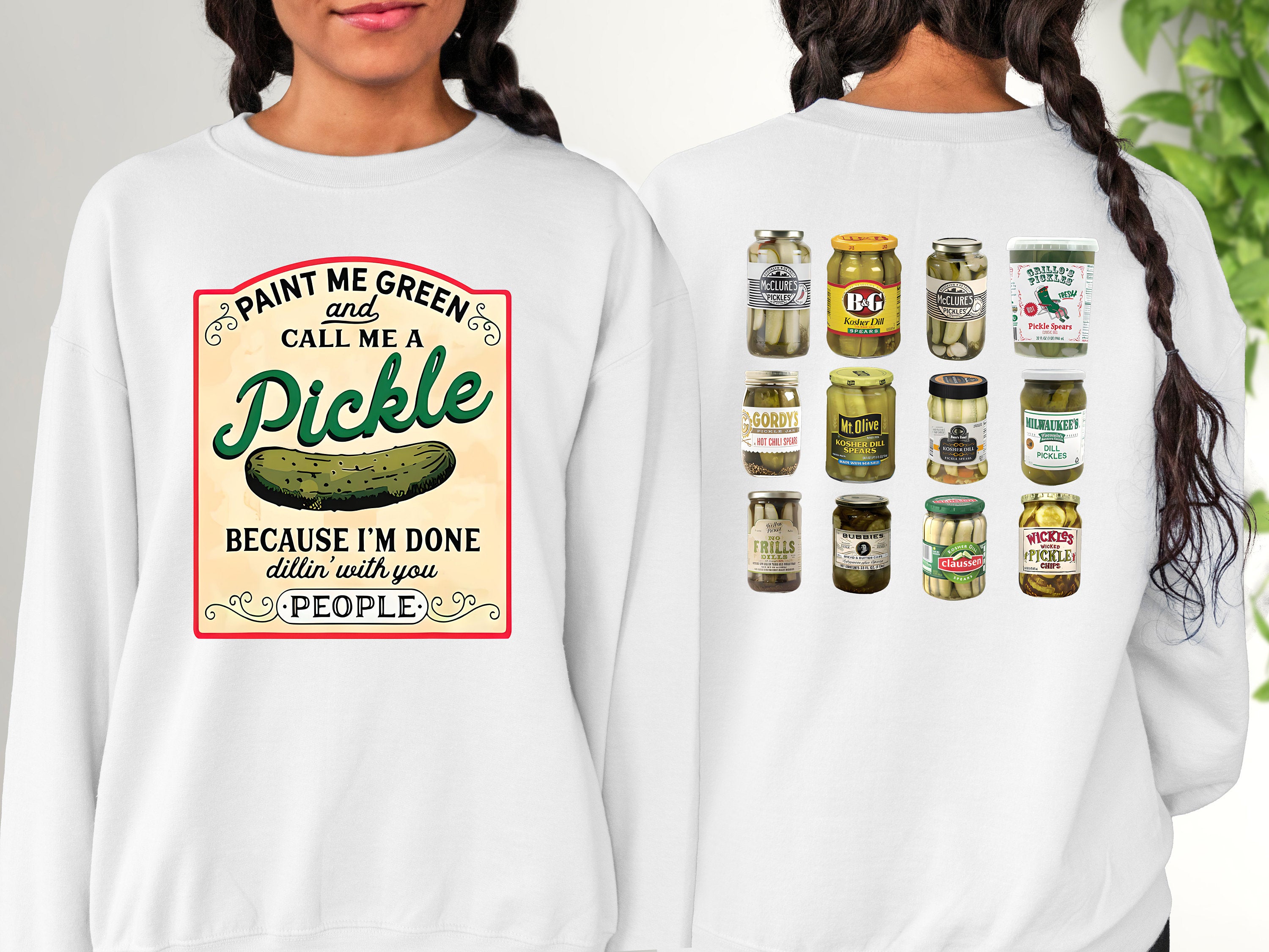 Pickle Sweatshirt, Pickle Lovers Crew Neck, Funny Sweatshirt, Pickle Pullover,