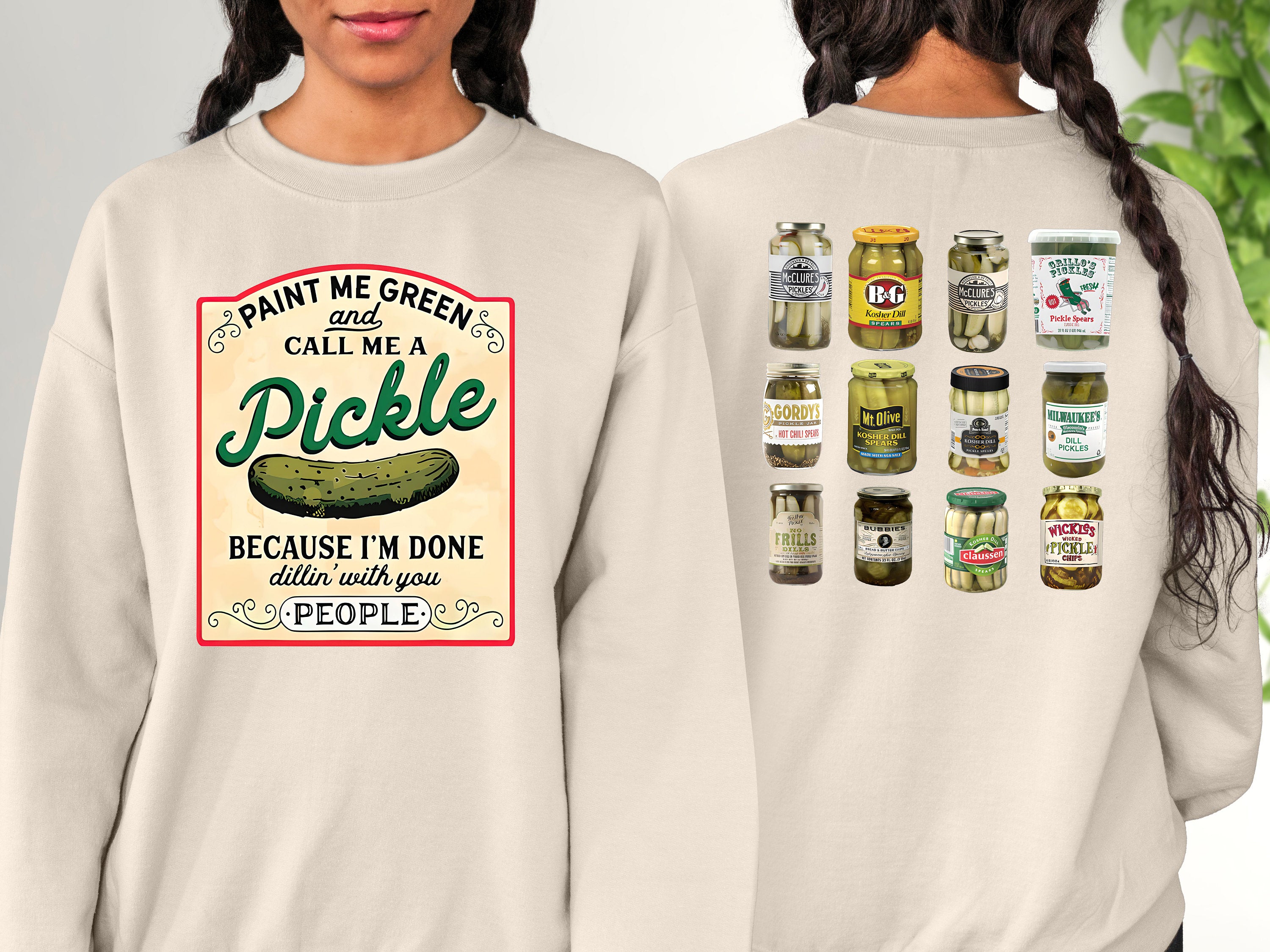 Pickle Sweatshirt, Pickle Lovers Crew Neck, Funny Sweatshirt, Pickle Pullover,